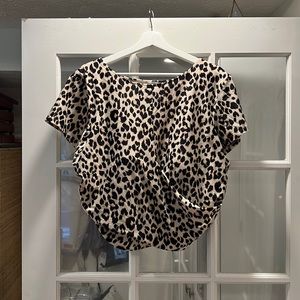 Old navy leopard swim top